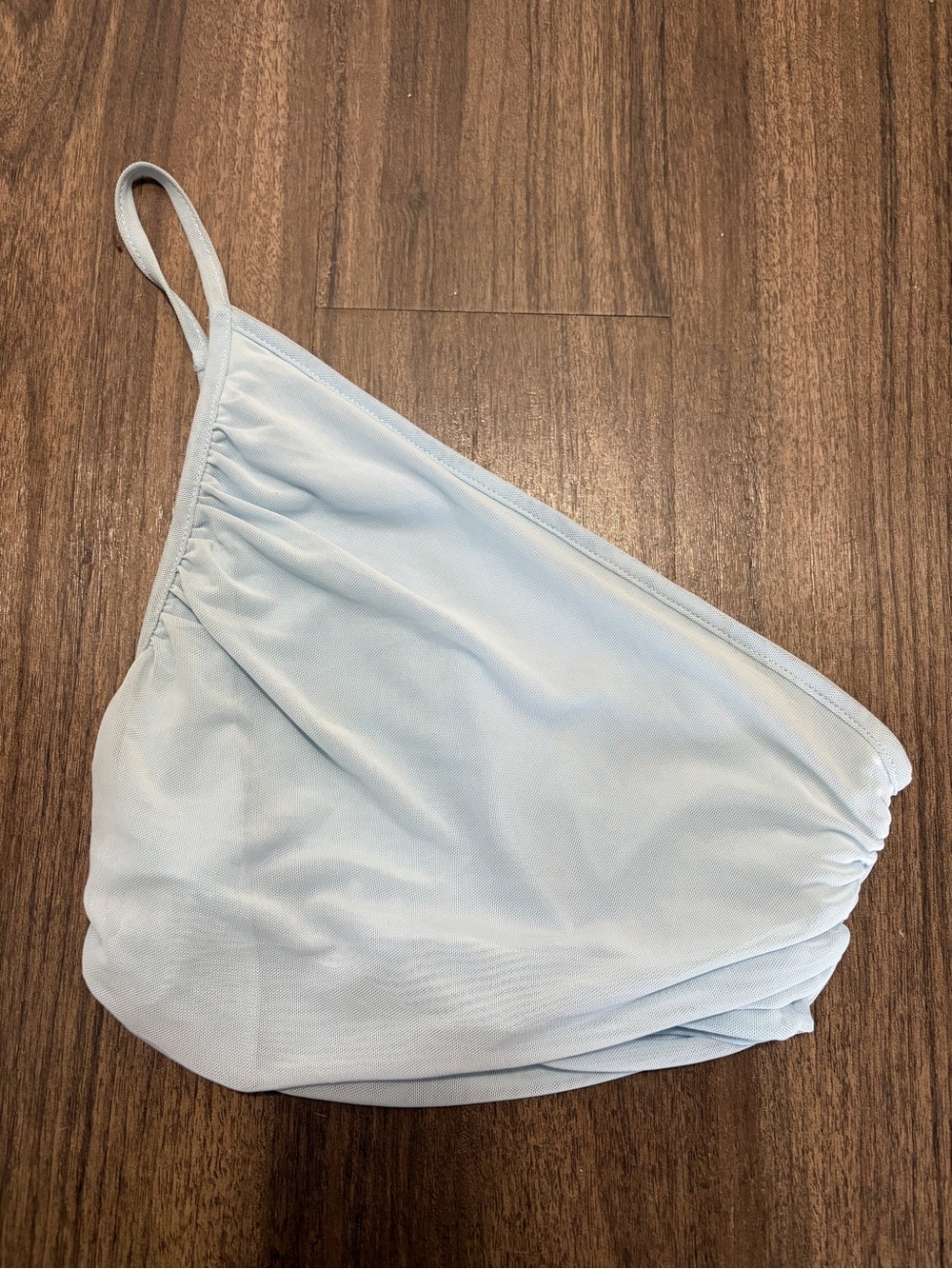 SHEIN Light Blue One-Shoulder crop